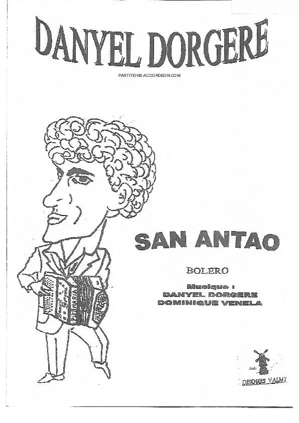 télécharger la partition d'accordéon San Antao (Santao) (Boléro) au format PDF