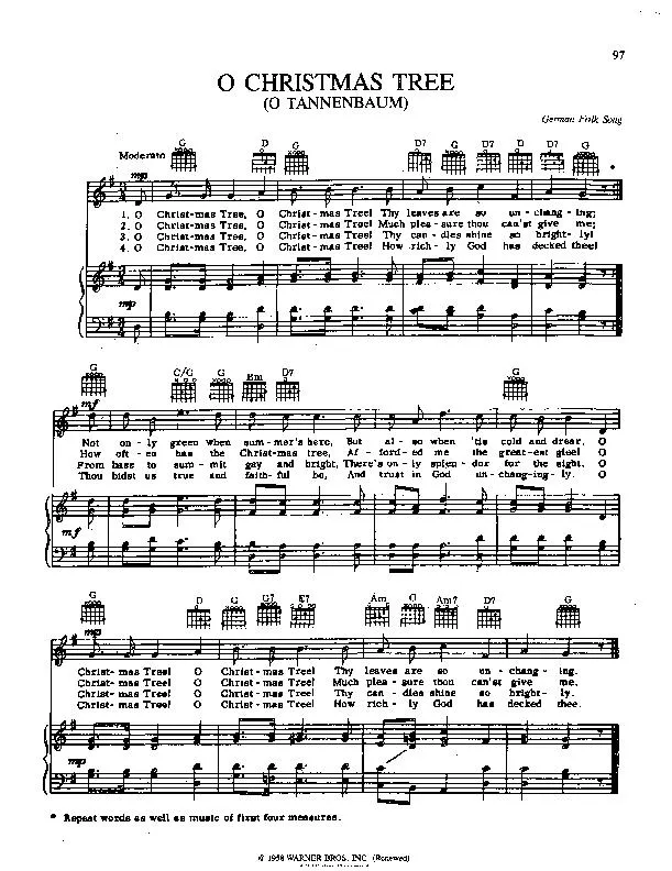 télécharger la partition d'accordéon O Christmas tree (O Tannenbaum) (Chant de Noël) au format PDF