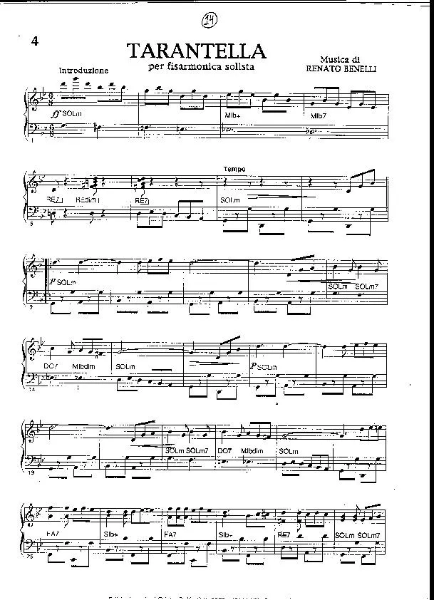 télécharger la partition d'accordéon Tarantella (Tarentelle) au format PDF