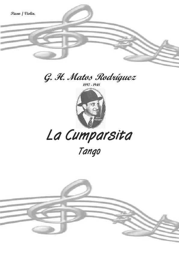 télécharger la partition d'accordéon La Cumparsita (Tango) (Piano / Violon) au format PDF
