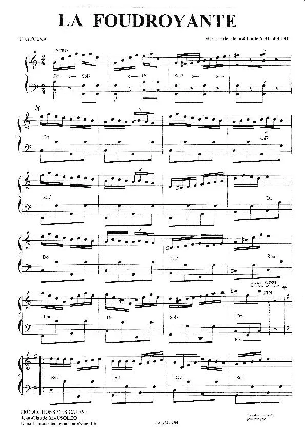 télécharger la partition d'accordéon La foudroyante (Polka) au format PDF