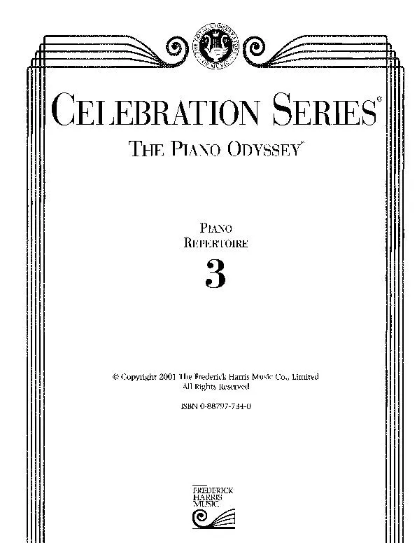 télécharger la partition d'accordéon Celebration Series : The Piano Odyssey (Répertoire 3) (25 Titres) au format PDF