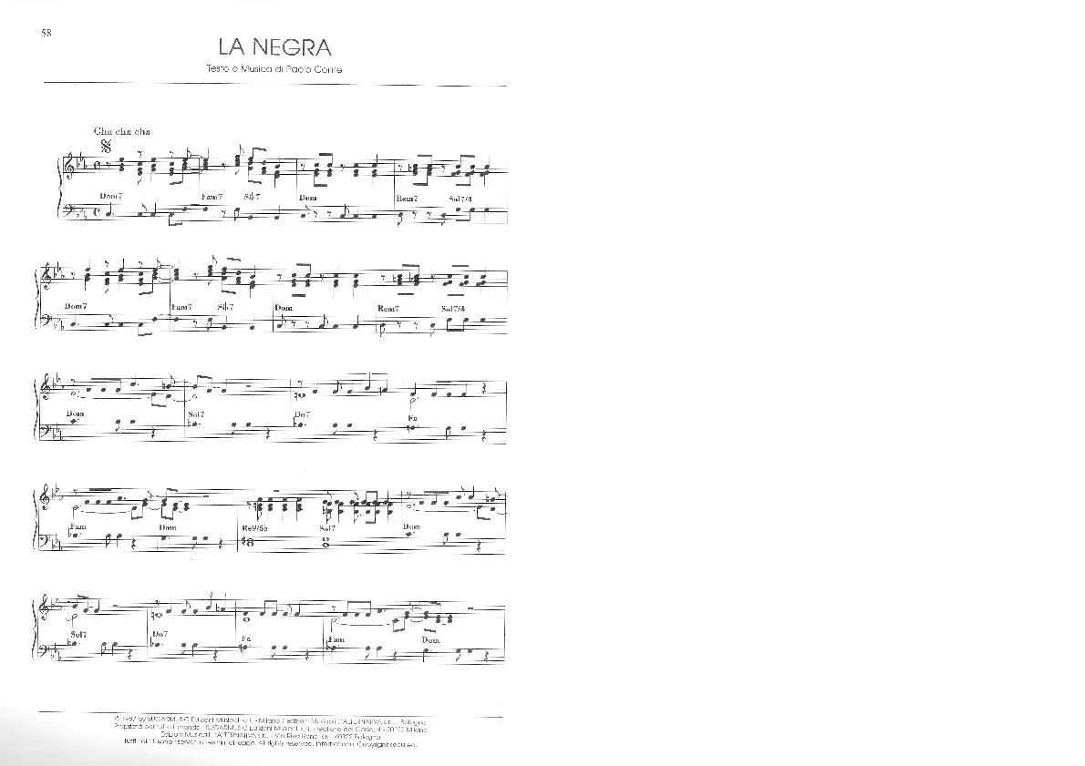 télécharger la partition d'accordéon La Negra (Cha Cha) au format PDF
