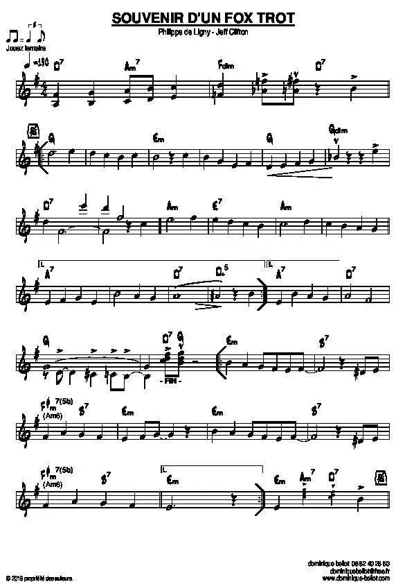 télécharger la partition d'accordéon Souvenir d'un fox trot au format PDF