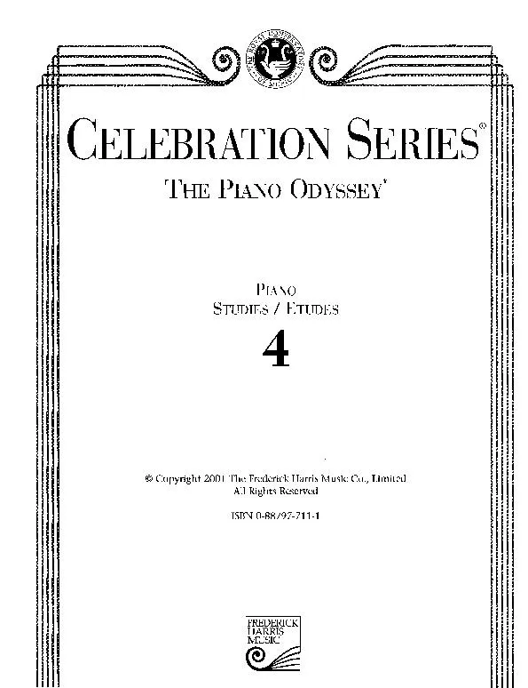 télécharger la partition d'accordéon Celebration Series : The Piano Odyssey (Piano Studies / Etudes 4) (15 Titres) au format PDF