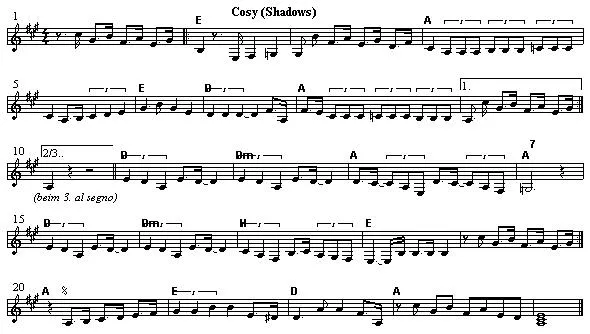 télécharger la partition d'accordéon Cosy (Slow) (Relevé) au format PDF