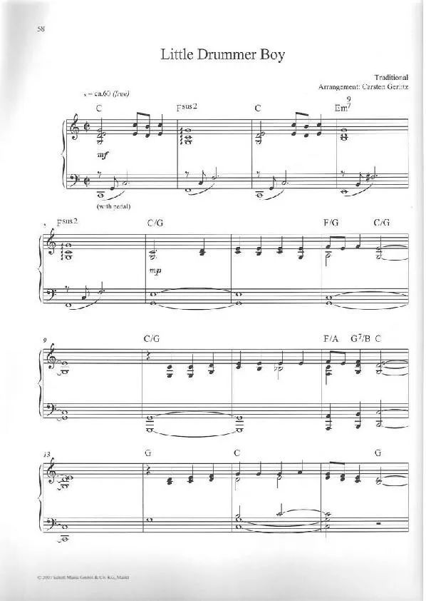 télécharger la partition d'accordéon The Little Drummer Boy (Arrangement : Carsten Gerlitz) (Chant de Noël) au format PDF