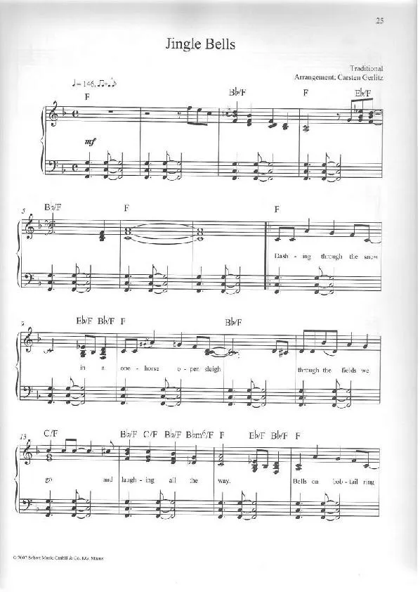 télécharger la partition d'accordéon Jingle bells  (Arrangement : Carsten Gerlitz) (Chant de Noël) au format PDF