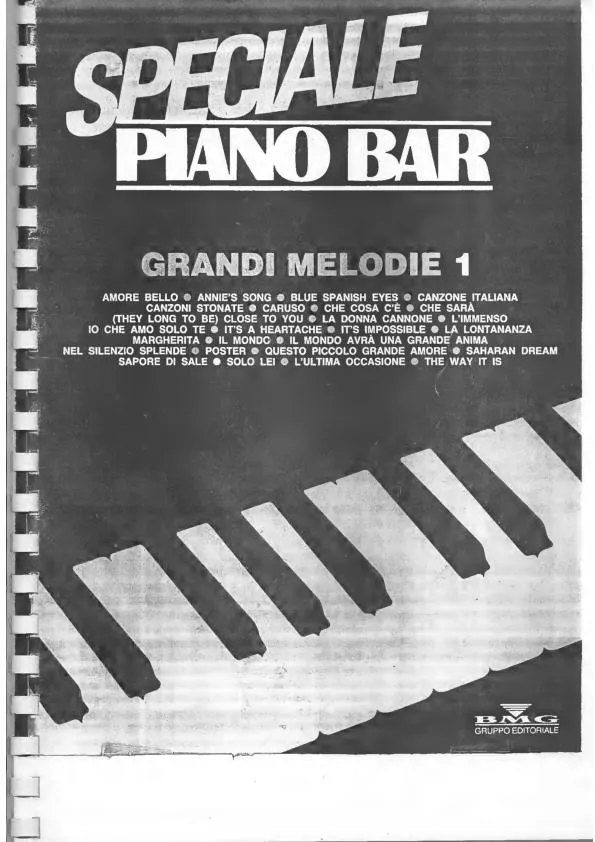 télécharger la partition d'accordéon Speciale Piano Bar (Grandi Melodie 1) (27 Titres) au format PDF
