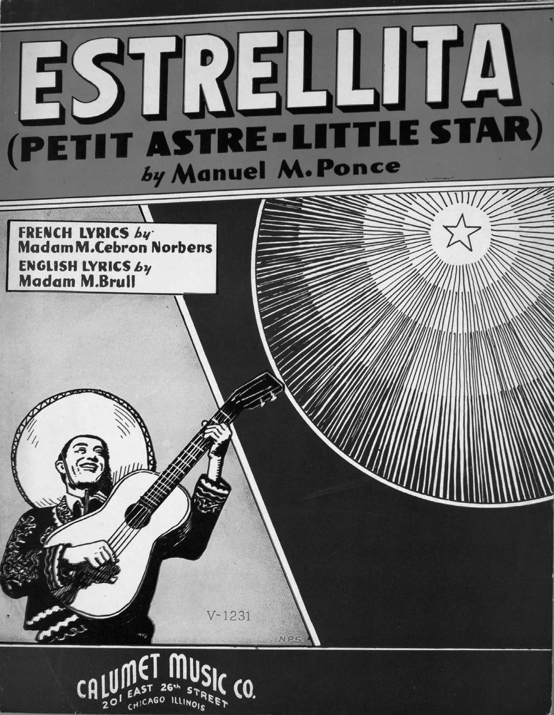 télécharger la partition d'accordéon Estrellita (Petit Astre / Little Star) (Arrangement : Nick Manoloff) (Chanson Mexicaine) (Piano / Vocal) au format PDF