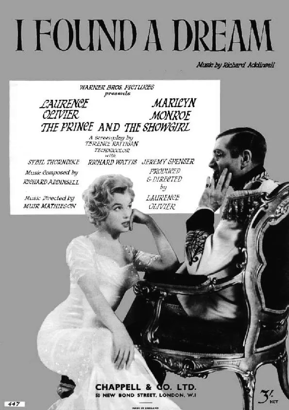 télécharger la partition d'accordéon I found a dream (From the classic film : The Prince And The Showgirl) au format PDF