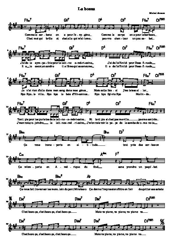 télécharger la partition d'accordéon La Bossa (Piano) au format PDF
