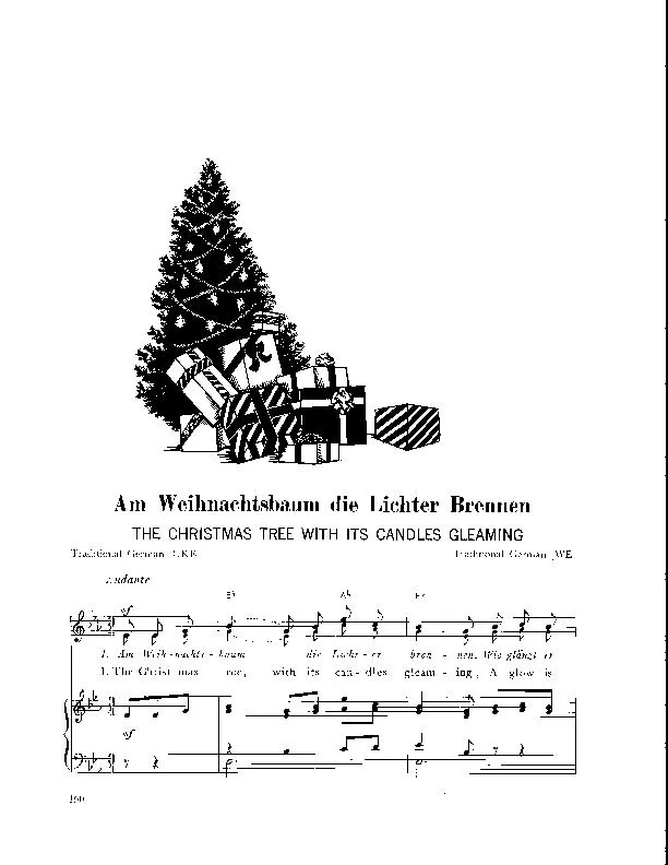 télécharger la partition d'accordéon Am Weihnachtsbaum die Lichter Brennen (The Christmas tree with its candles gleaming) (Arrangement : Walter Ehret & George K Evans) (Chant de Noël) au format PDF