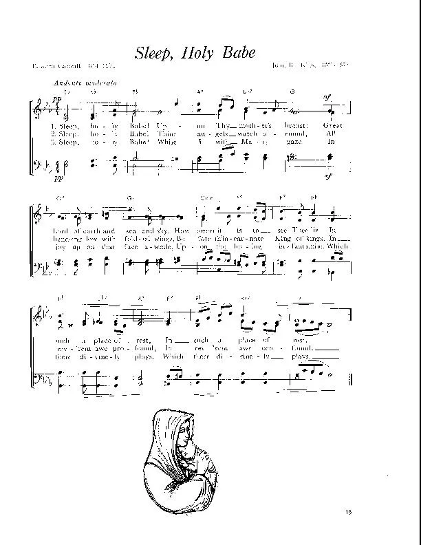 télécharger la partition d'accordéon Sleep, Holy Babe (Arrangement : Walter Ehret & George K Evans) (Chant de Noël) au format PDF