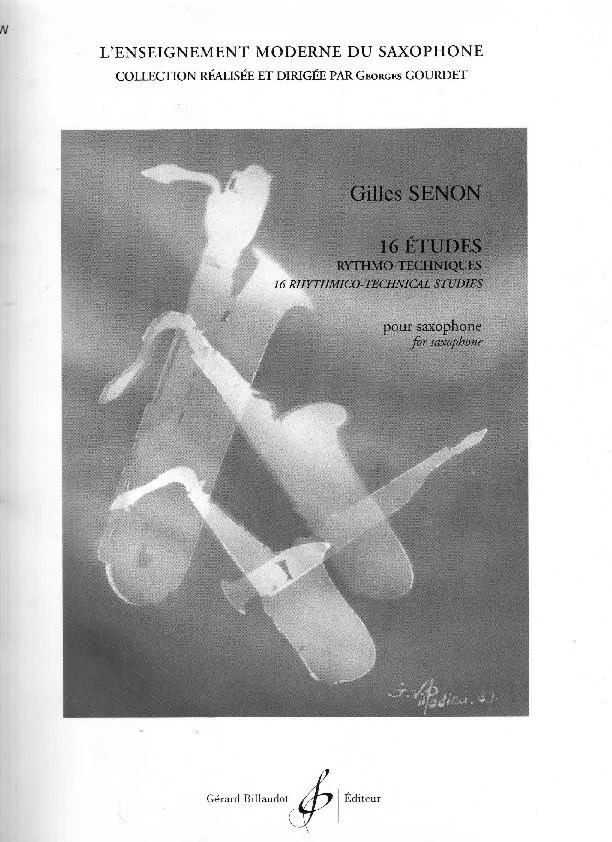télécharger la partition d'accordéon Gilles Senon : 16 Rhythmico-Technical Studies pour Saxophone au format PDF