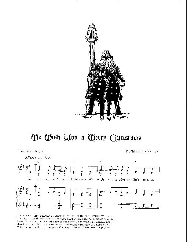 télécharger la partition d'accordéon We wish you a Merry Christmas (Arrangement : Walter Ehret & George K Evans) (Chant de Noël) au format PDF