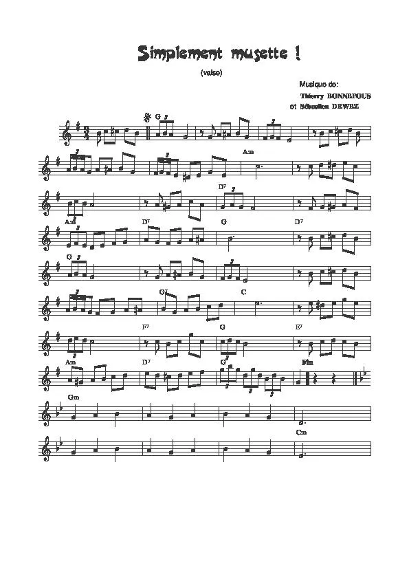 télécharger la partition d'accordéon Simplement musette ! (Valse) au format PDF