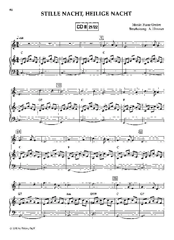 télécharger la partition d'accordéon Stille Nacht, heilige Nacht (Arrangement : Arturo Himmer) (Chant de Noël) au format PDF