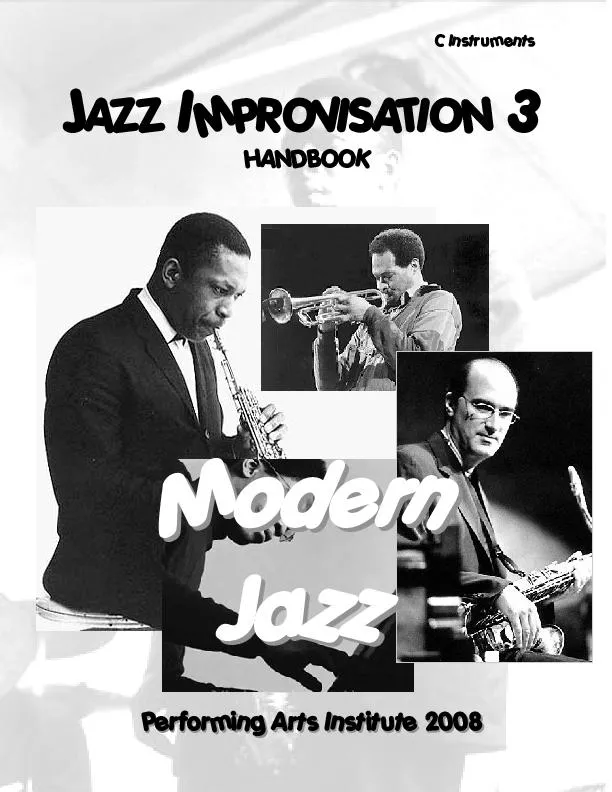 télécharger la partition d'accordéon Jazz Improvisation 3 : Modern Jazz / Select List of Modern Jazz Players : C Intruments au format PDF