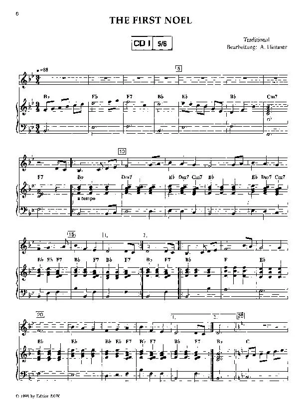 télécharger la partition d'accordéon The first Noël (Arrangement : Arturo Himmer) (Chant de Noël) au format PDF