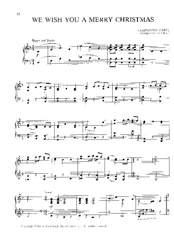 télécharger la partition d'accordéon We wish you a merry Christmas (Arrangement : Fred Bock) (Chant de Noël) au format PDF