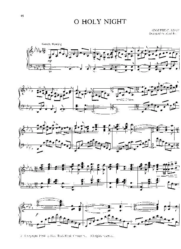 télécharger la partition d'accordéon O holy night (Arrangement : Fred Bock) (Chant de Noël) au format PDF