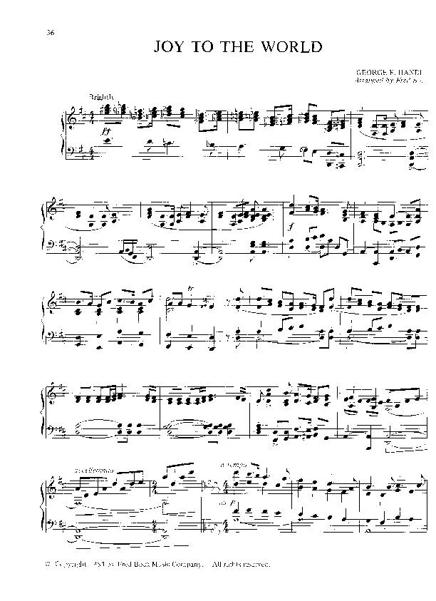 télécharger la partition d'accordéon Joy to the World (Arrangement : Fred Bock) (Chant de Noël) au format PDF