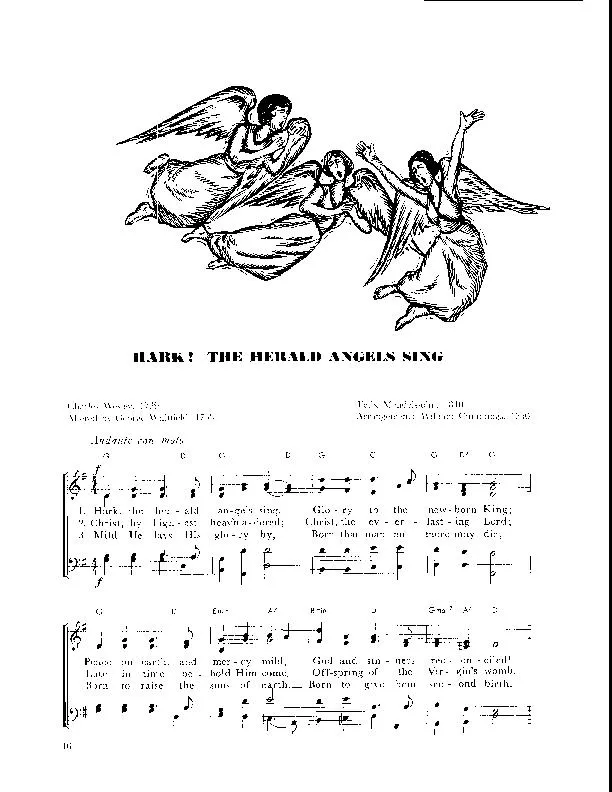 télécharger la partition d'accordéon Hark, the Herald Angels sing (Arrangement : William Cummings) (Chant de Noël) au format PDF