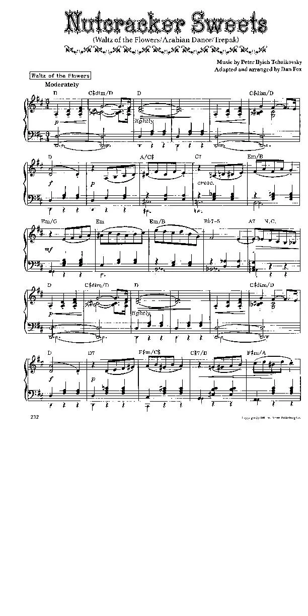 télécharger la partition d'accordéon Nutcracker sweets (Waltz of the flowers) (Arabian dance) (Trepak) (Arrangement : Dan Fox) au format PDF