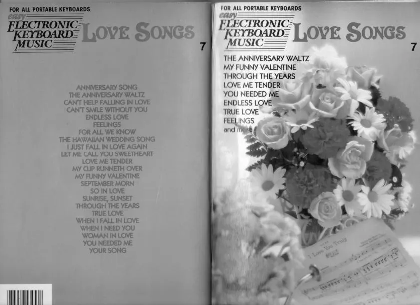 télécharger la partition d'accordéon Easy electronic Keyboard Music : Love Songs (Volume 7) au format PDF