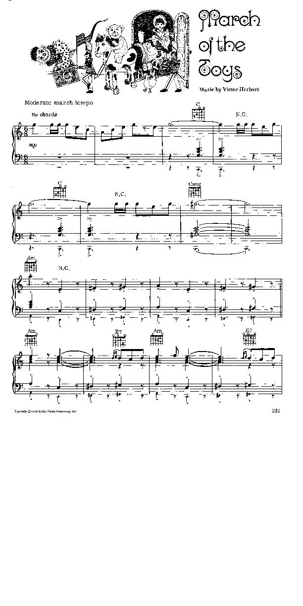 télécharger la partition d'accordéon March of the toys (Chant de Noël) au format PDF