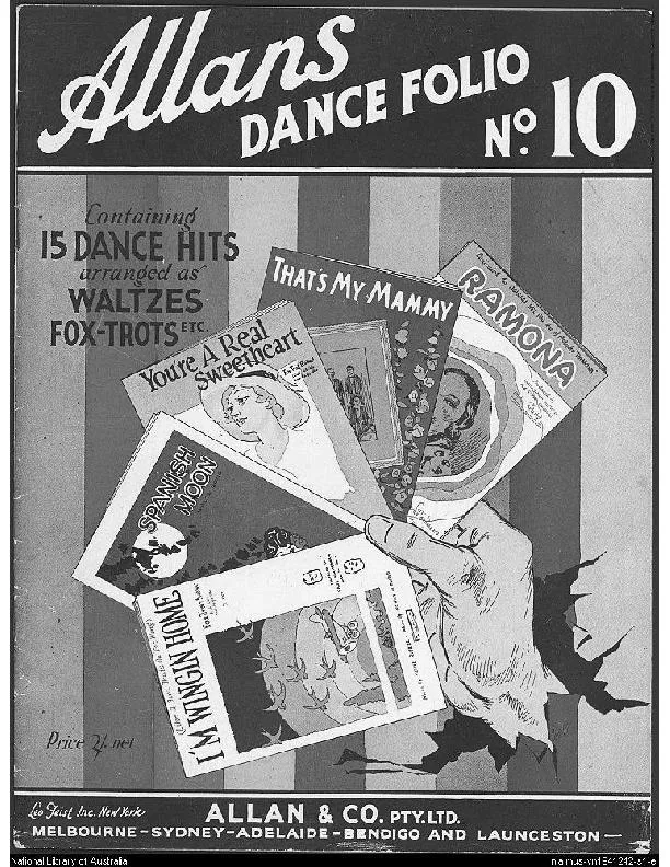 télécharger la partition d'accordéon Allians Dance Folio n°10 / 15 Dance Hits arranged as Waltzes / Fox-Trots au format PDF