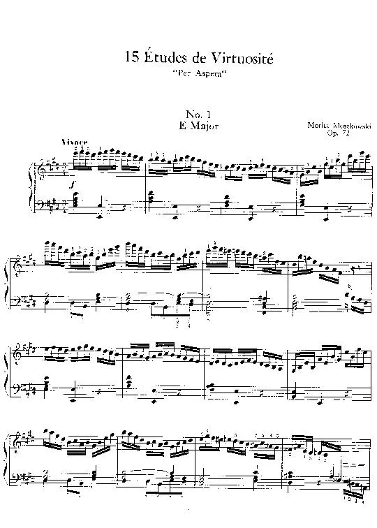 télécharger la partition d'accordéon 15 Études de Virtuosité / Per Aspera (Piano) au format PDF
