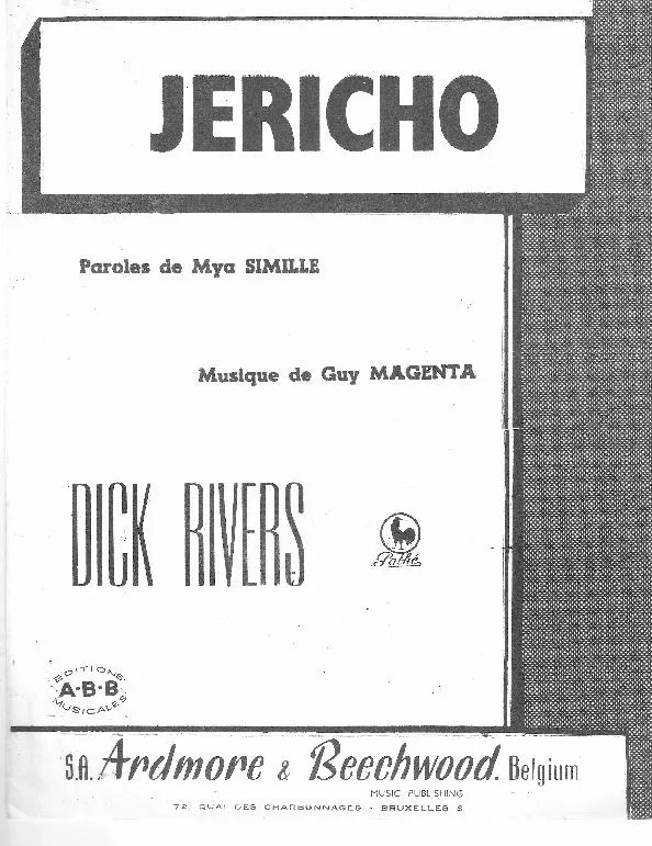 télécharger la partition d'accordéon Jéricho (Chant : Dick Rivers) au format PDF