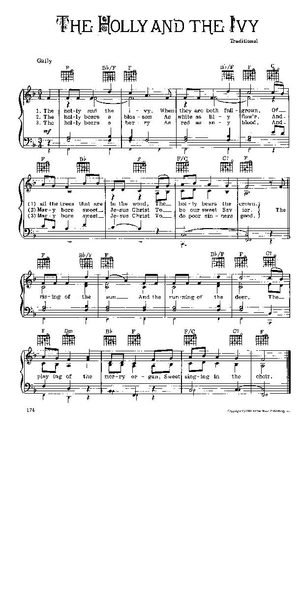 télécharger la partition d'accordéon The Holy and the Ivy (Chant de Noël) au format PDF