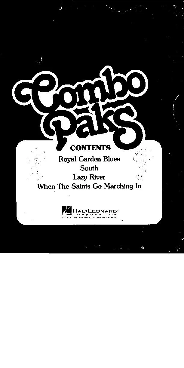 télécharger la partition d'accordéon Combo Paks (Contient : Royal Garden Blues / South / Lazy River / When the Saints Go Marching In) (Dixieland-Band) au format PDF