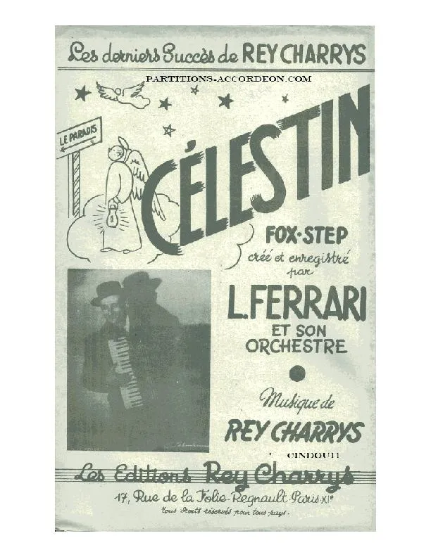 télécharger la partition d'accordéon Célestin (Créé par Louis Ferrari et son Orchestre) (One Step) au format PDF