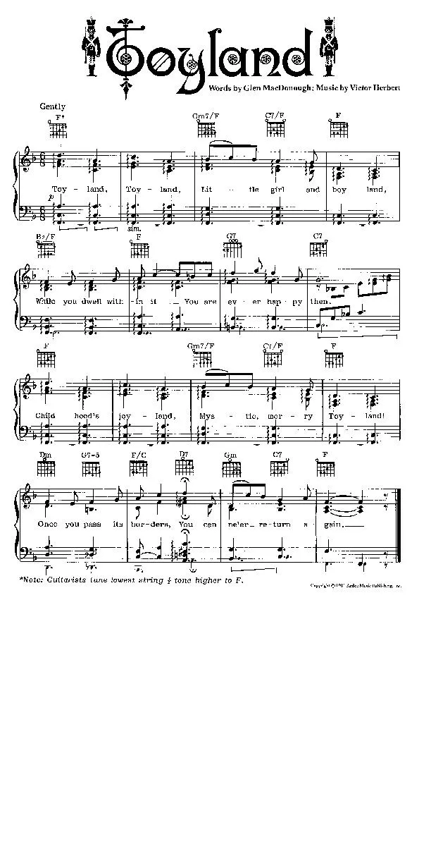 télécharger la partition d'accordéon Toyland (Chant de Noël) au format PDF