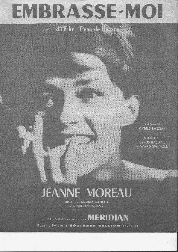télécharger la partition d'accordéon Embrasse-moi (Du Film : Peau de banane) (Chant : Jeanne Moreau) au format PDF