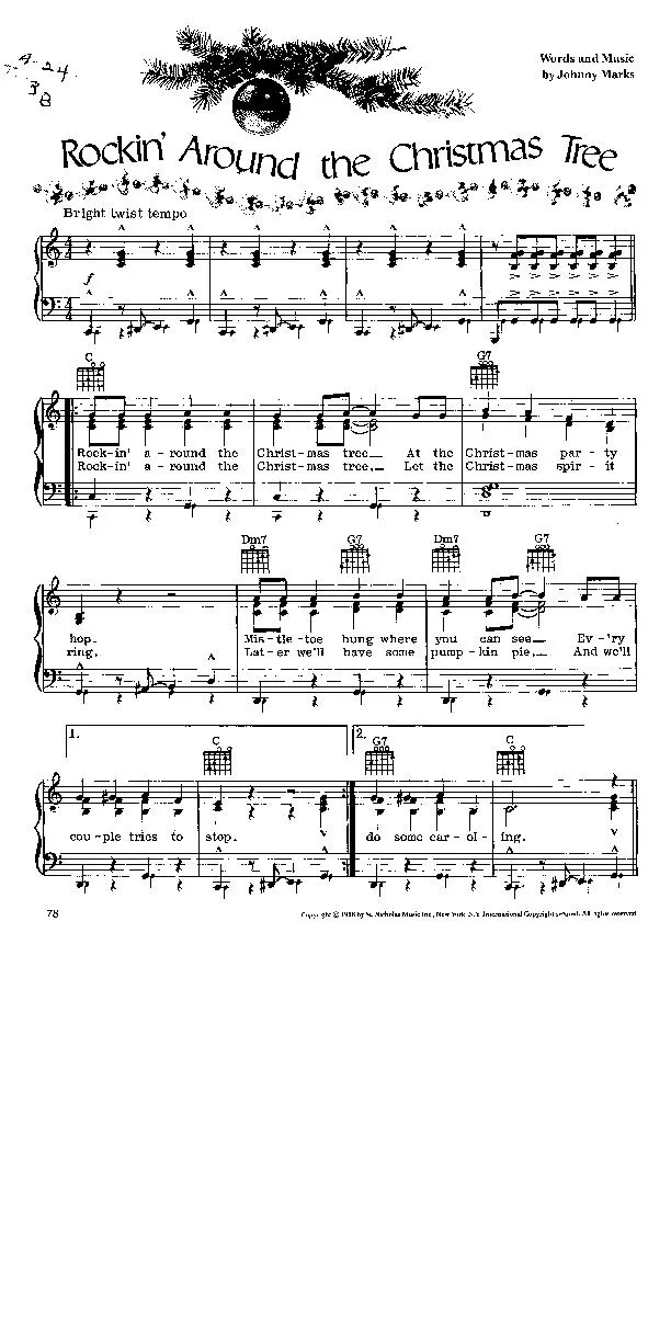 télécharger la partition d'accordéon Rockin' around the Christmas tree (Chant de Noël) au format PDF