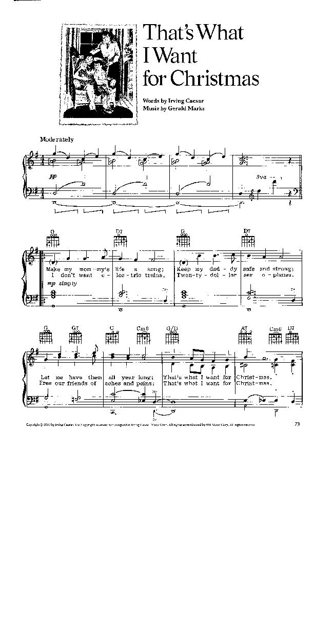 télécharger la partition d'accordéon That's what I want for Christmas (Chant de Noël) au format PDF