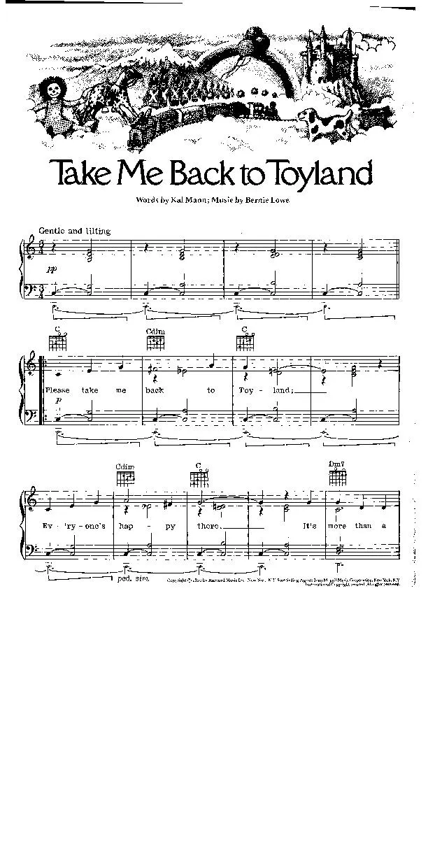 télécharger la partition d'accordéon Take me back to Toyland (Chant de Noël) au format PDF
