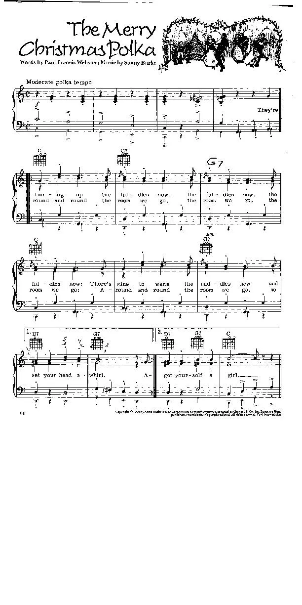 télécharger la partition d'accordéon The Merry Christmas polka (Chant de Noël) au format PDF