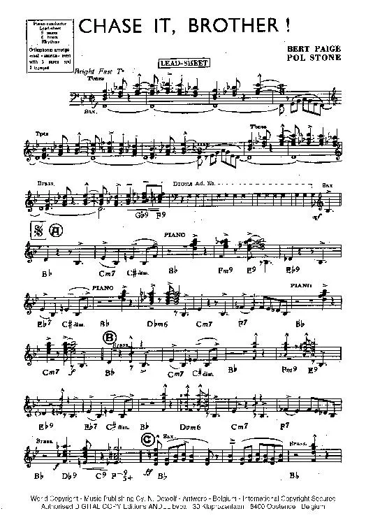 télécharger la partition d'accordéon Chase it Brother (Orchestration Complète) au format PDF
