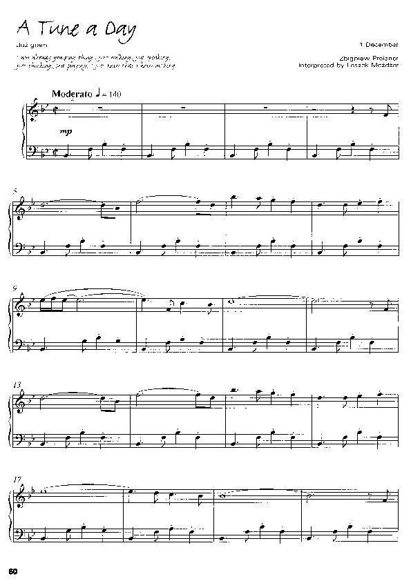 télécharger la partition d'accordéon A tune a day (Juz gram) (Arrangement : Leszek Mozdzer) (Boléro) au format PDF