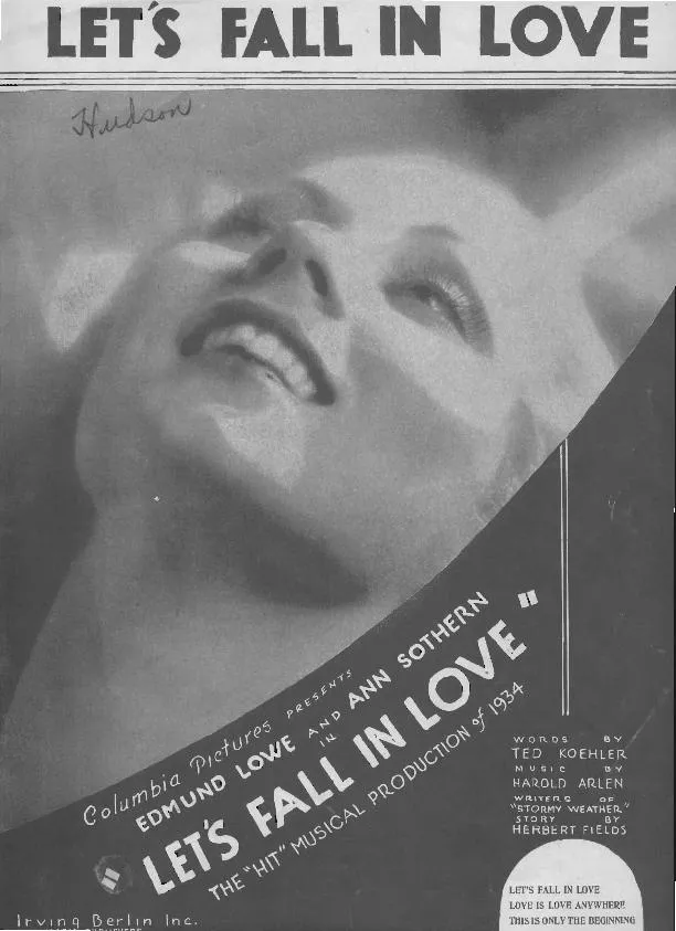 télécharger la partition d'accordéon Let's Fall In Love (Chant : Natalie Cole) (Piano + Vocal) au format PDF
