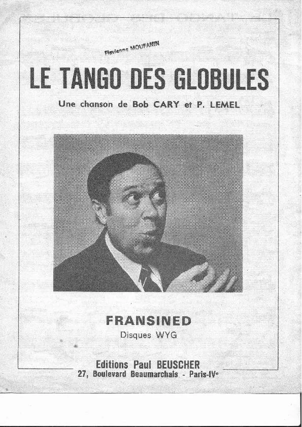 télécharger la partition d'accordéon Le tango des globules (Chant : Fransined) au format PDF