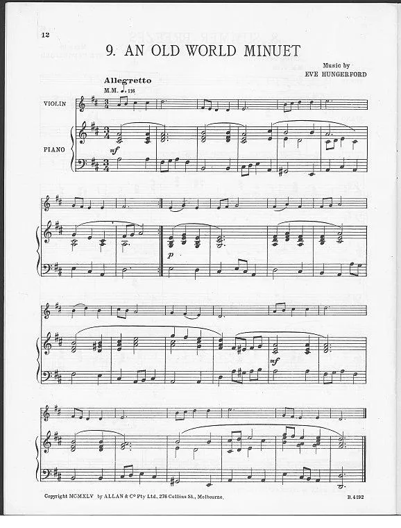 télécharger la partition d'accordéon An old world minuet (Valse lente) au format PDF