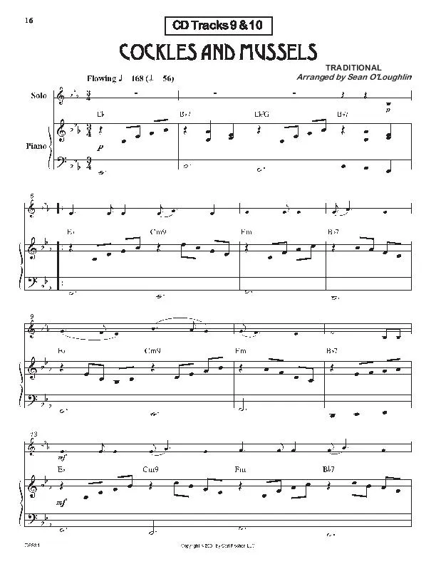 télécharger la partition d'accordéon Cockles and mussels (Arrangement : Sean O'Loughlin) (Valse) au format PDF