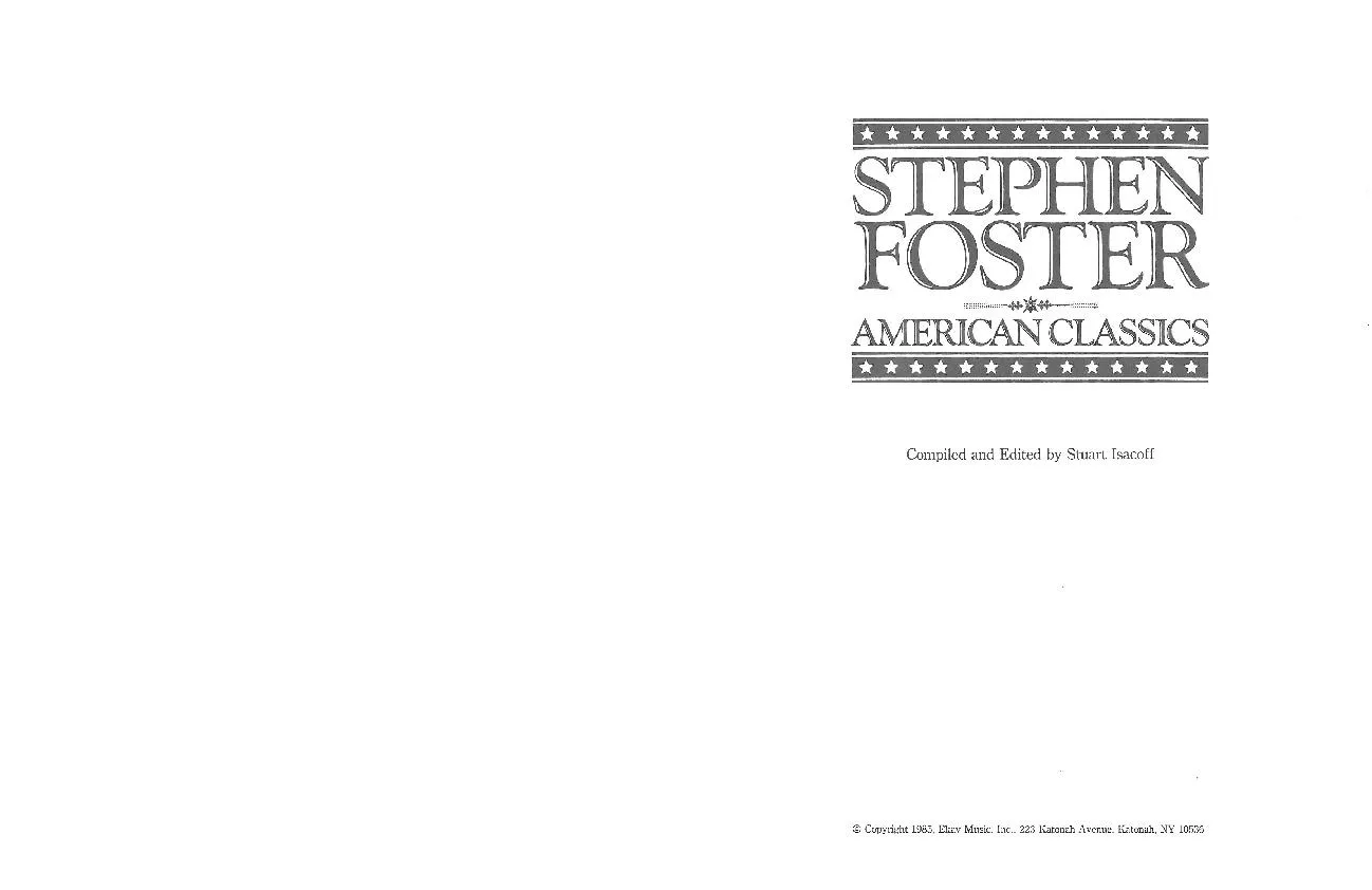 télécharger la partition d'accordéon Stephen Foster : American Classics (12 Titres) au format PDF